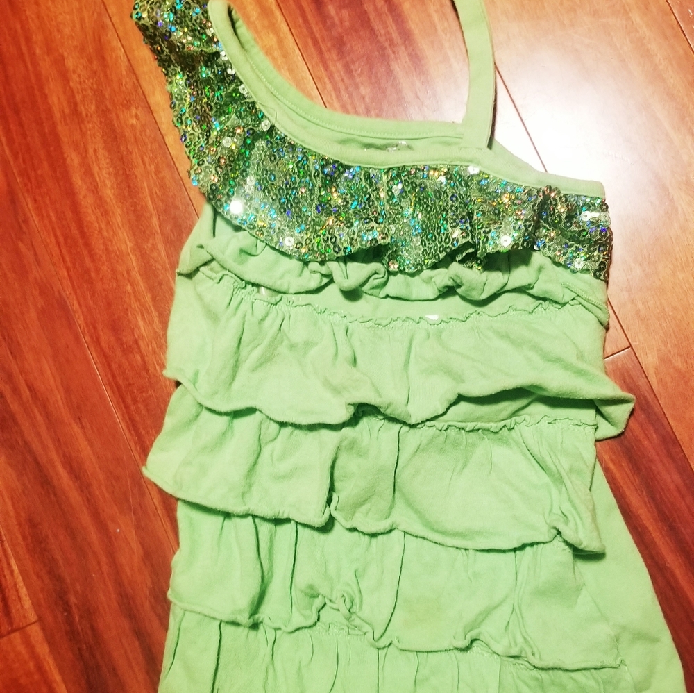 Justice ruffled sequin top